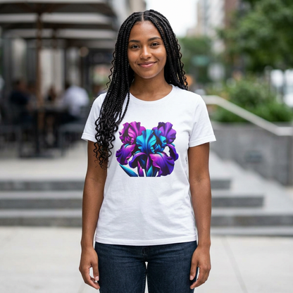 Purple & Blue Iris Bloom Women's TShirt