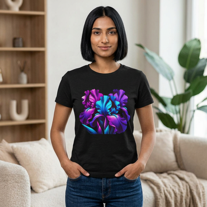 Purple & Blue Iris Bloom Women's TShirt