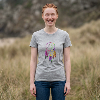 Boho Neon Dreamcatcher - Colorful Spiritual Native-Inspired TShirt