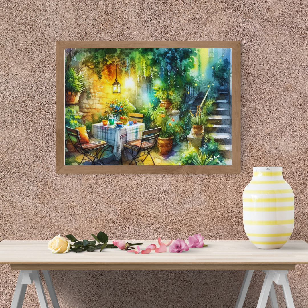 Serene Garden #2 Fine Art by Old Hippy