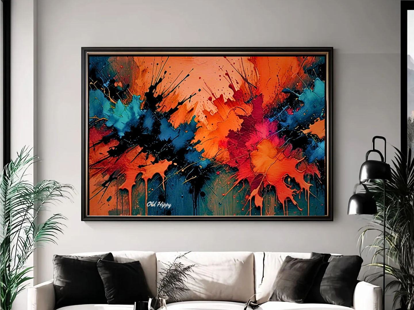 When Love Feels Like Leaving Abstract AI Fine Art Print by Old Hippy