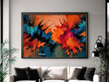 When Love Feels Like Leaving Abstract AI Fine Art Print by Old Hippy