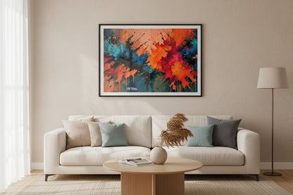 When Love Feels Like Leaving Abstract AI Fine Art Print by Old Hippy