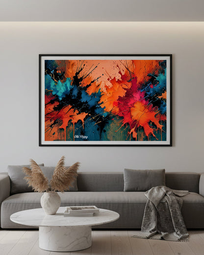 When Love Feels Like Leaving Abstract AI Fine Art Print by Old Hippy