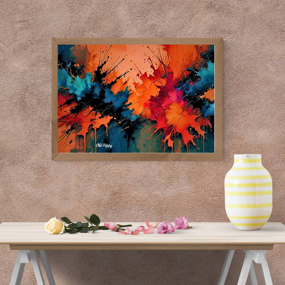 When Love Feels Like Leaving Abstract AI Fine Art Print by Old Hippy