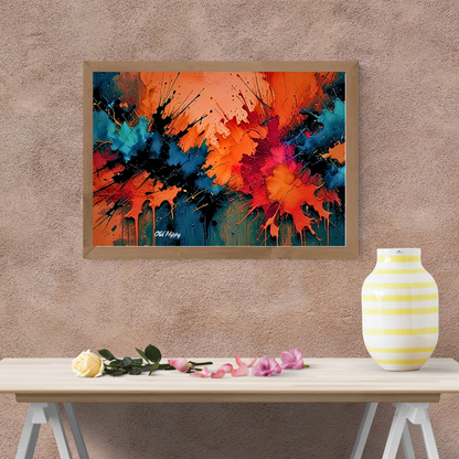 When Love Feels Like Leaving Abstract AI Fine Art Print by Old Hippy