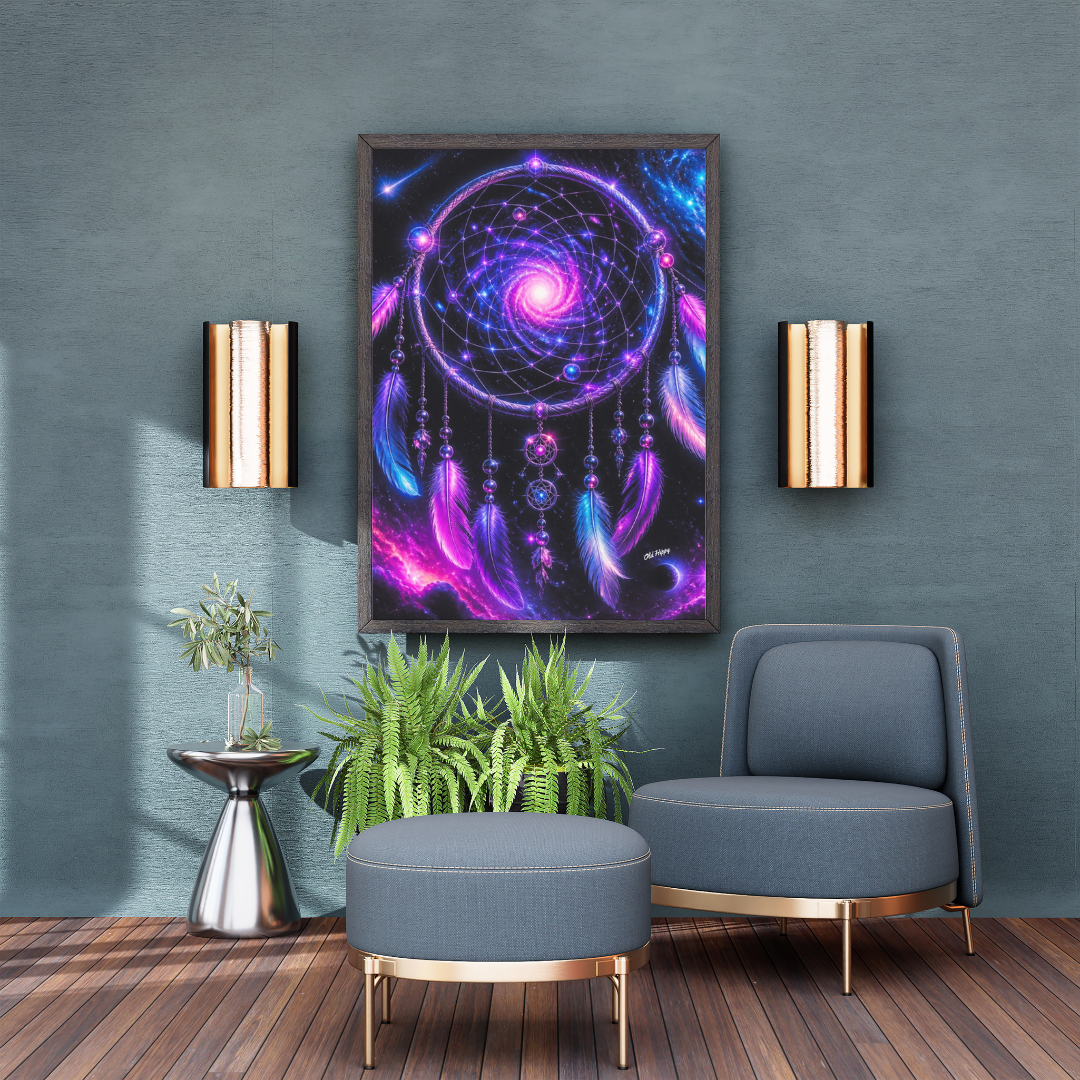 Cosmic Dreamcatcher Boho Fine Art Print