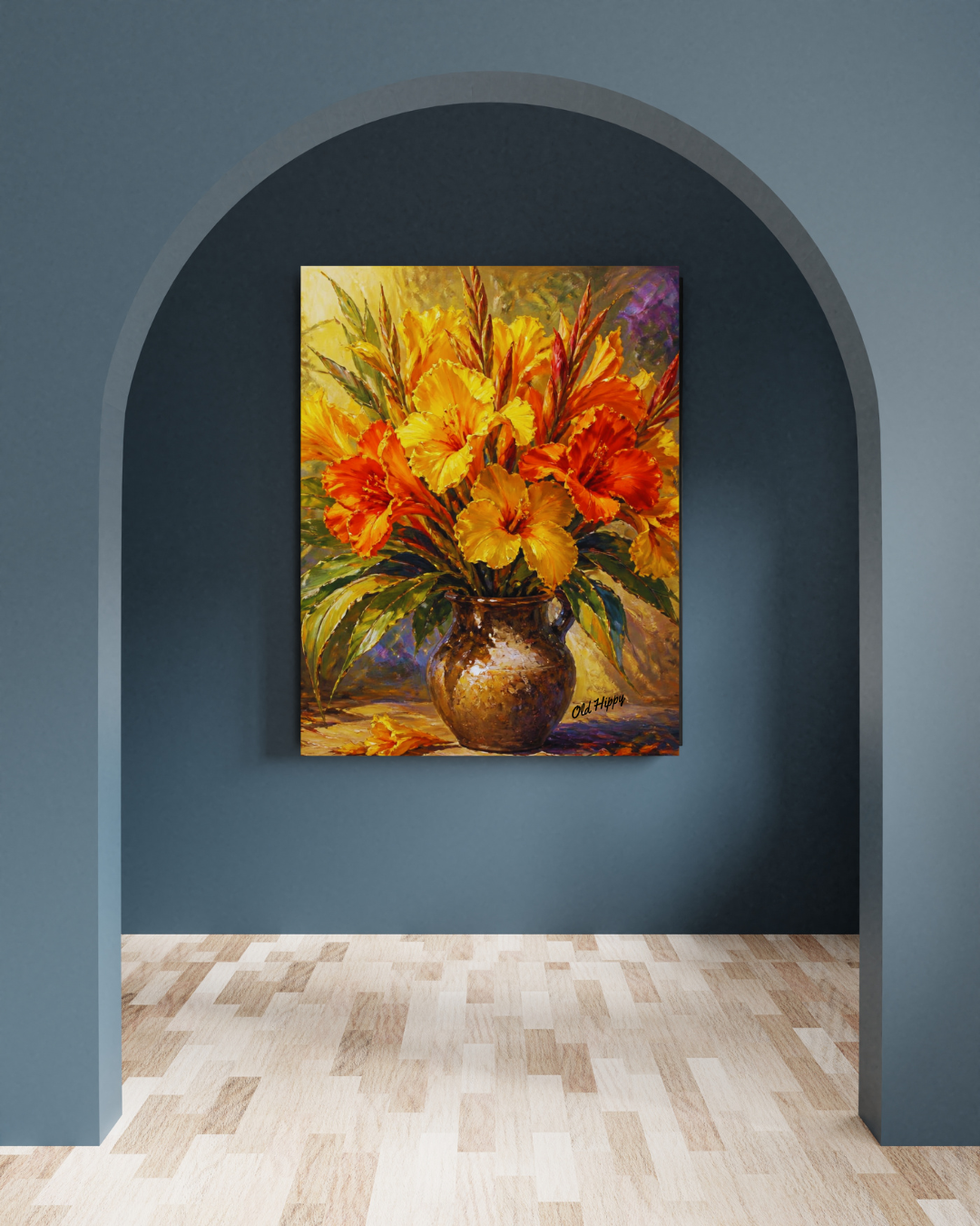 “Golden Canna Symphony” Canvas