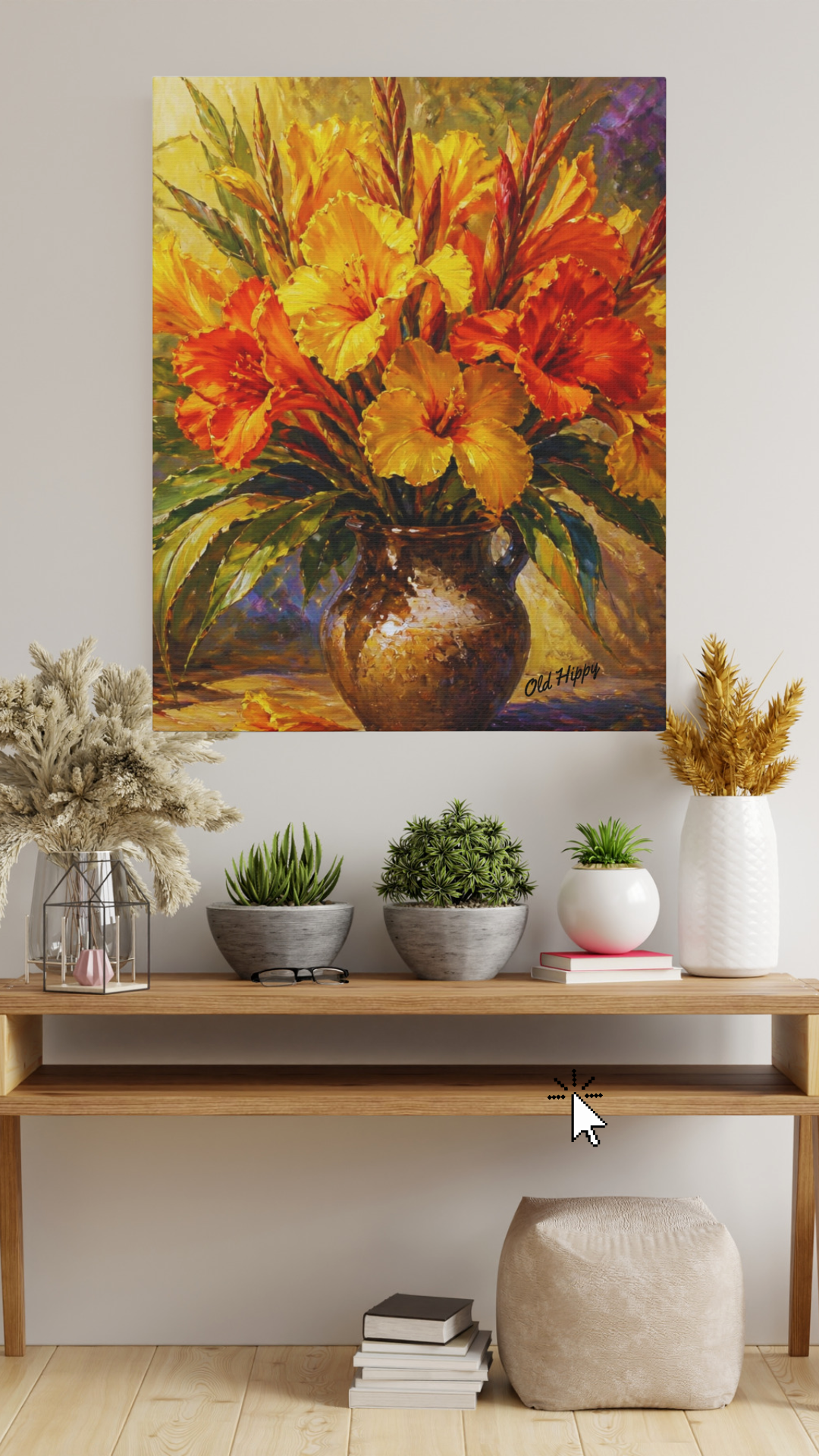 “Golden Canna Symphony” Canvas