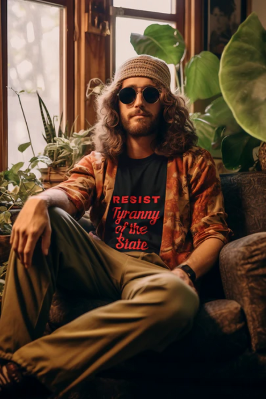 Resist State Power Graphic Tee — Political Protest Quote T-Shirt
