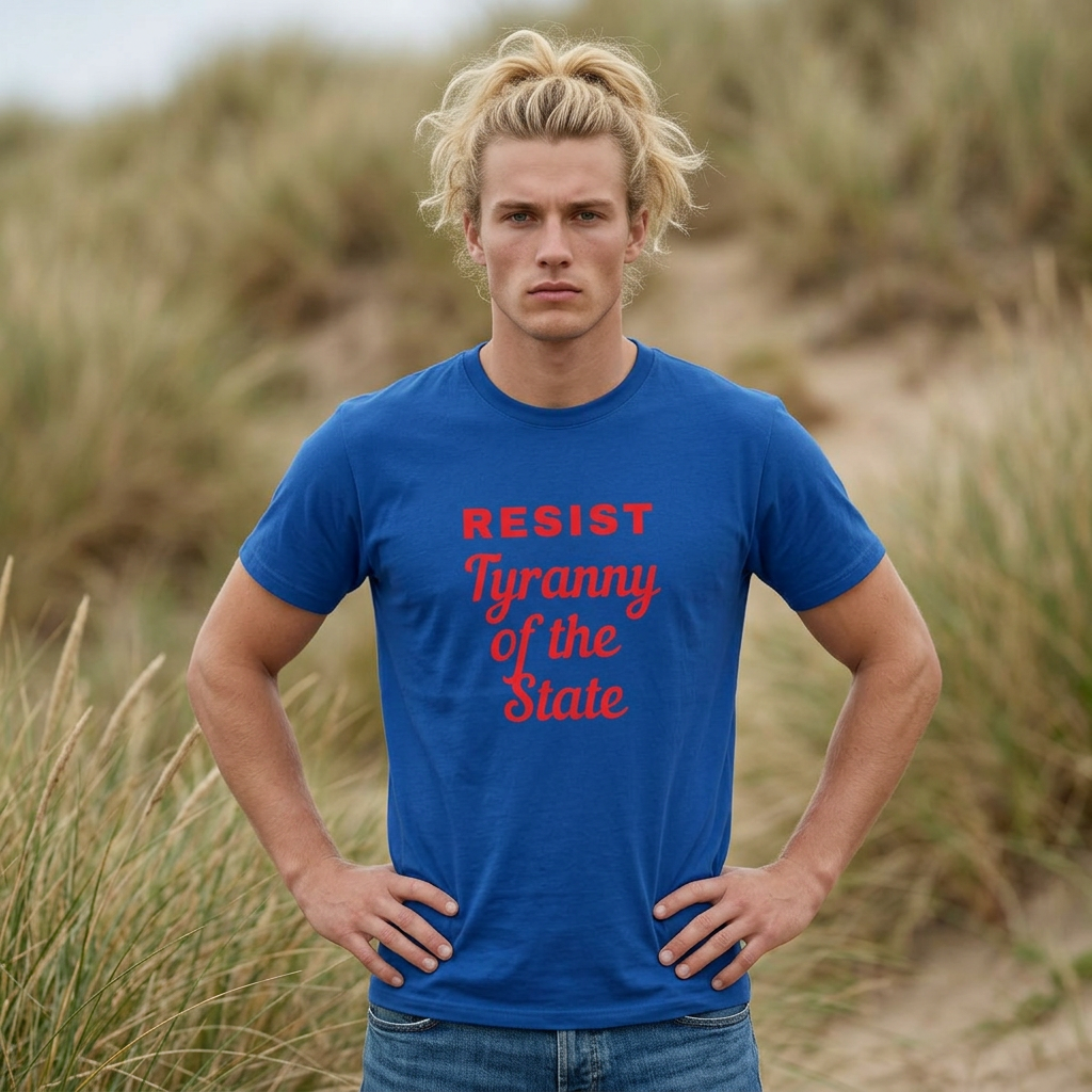 Resist State Power Graphic Tee — Political Protest Quote T-Shirt