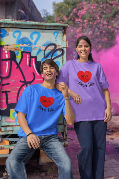 Love Never Fails 1 Corinthians 13 T-Shirt — Faith Scripture Tee