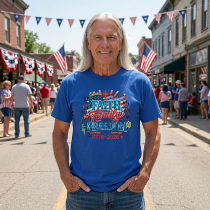 Faith Family Freedom 250th American Independence T-Shirt