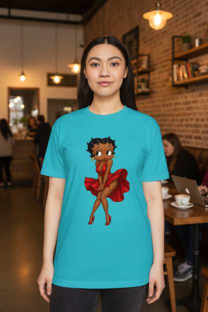 Betty Boop2 — Red Dress Retro Graphic Tee