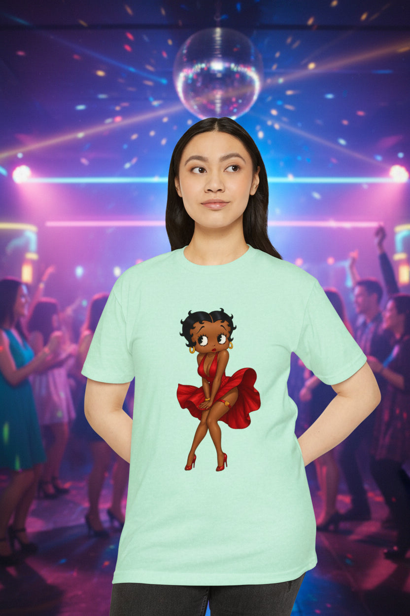 Betty Boop2 — Red Dress Retro Graphic Tee