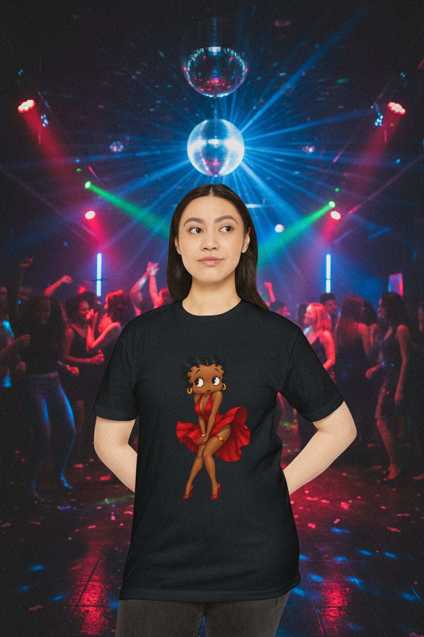 Betty Boop2 — Red Dress Retro Graphic Tee