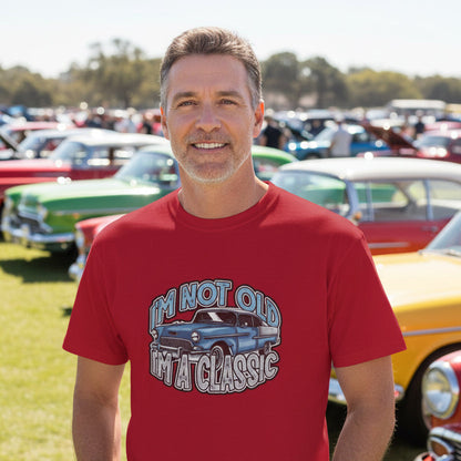 Classic Car T-Shirt for Senior Men — Vintage Auto Tee