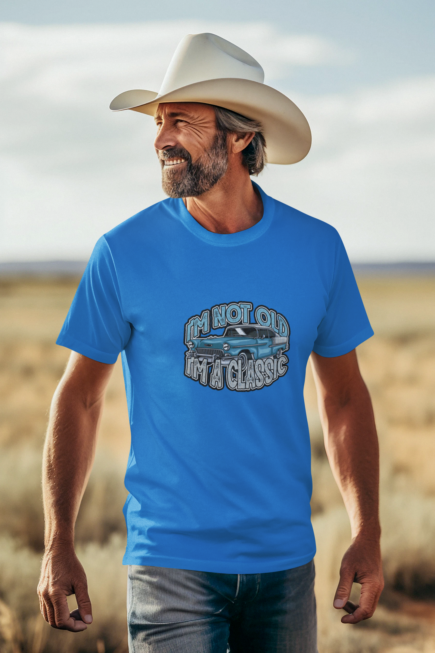 Classic Car T-Shirt for Senior Men — Vintage Auto Tee