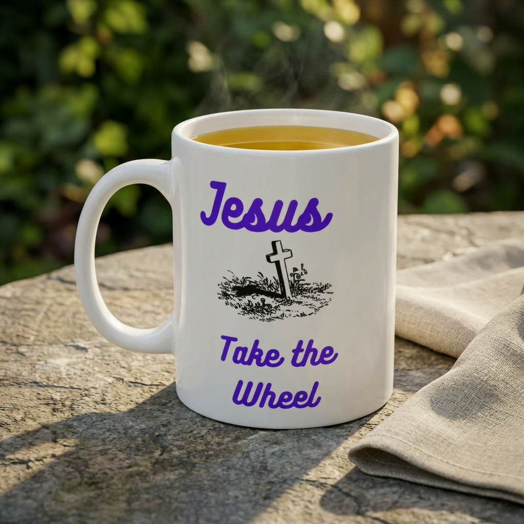 Jesus Take the Wheel Coffee Mug — 11oz Inspirational Christian Mug