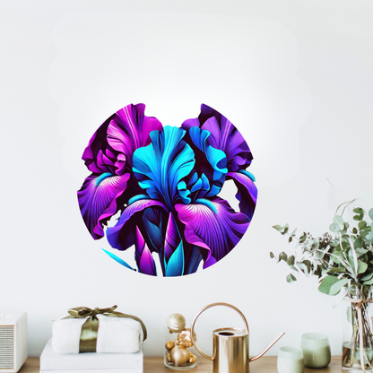 Iris Floral Wall Decal — Elegant Botanical Home Decor