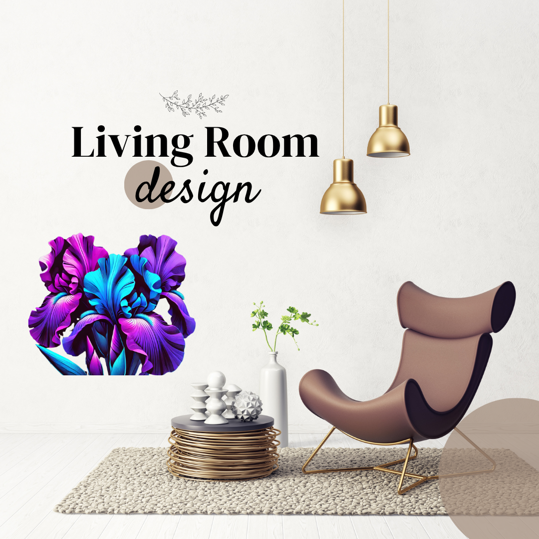 Iris Floral Wall Decal — Elegant Botanical Home Decor
