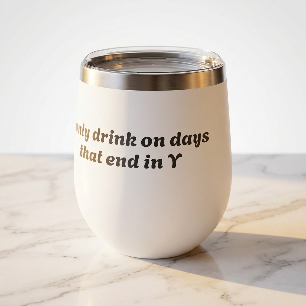 I Only Drink on Days that End in Y 12 Travel Mug