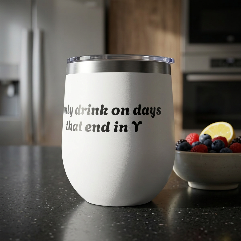 I Only Drink on Days that End in Y 12 Travel Mug