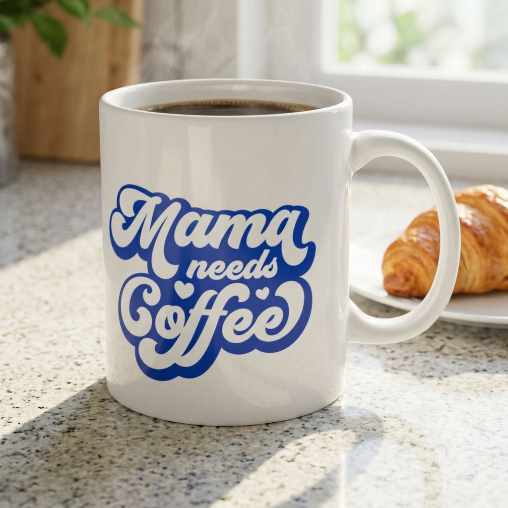 Mama Needs Coffee Ceramic Mug — Funny Mom Coffee Cup (11oz & 15oz)