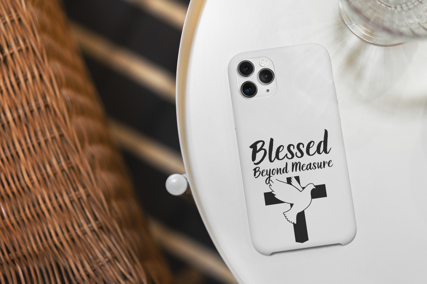Blessed Beyond Measure Christian Phone Case — Tough Protective iPhone or Samsung Cover