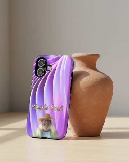 Phone Case — 'Hippie Soul' Purple Swirl Impact-Resistant Case