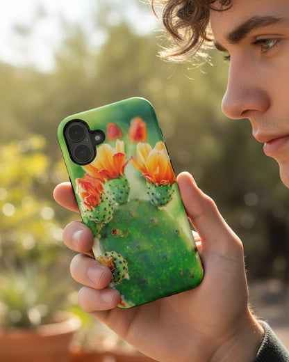 Cactus Bloom Phone Case — Impact-Resistant Floral iPhone Cover