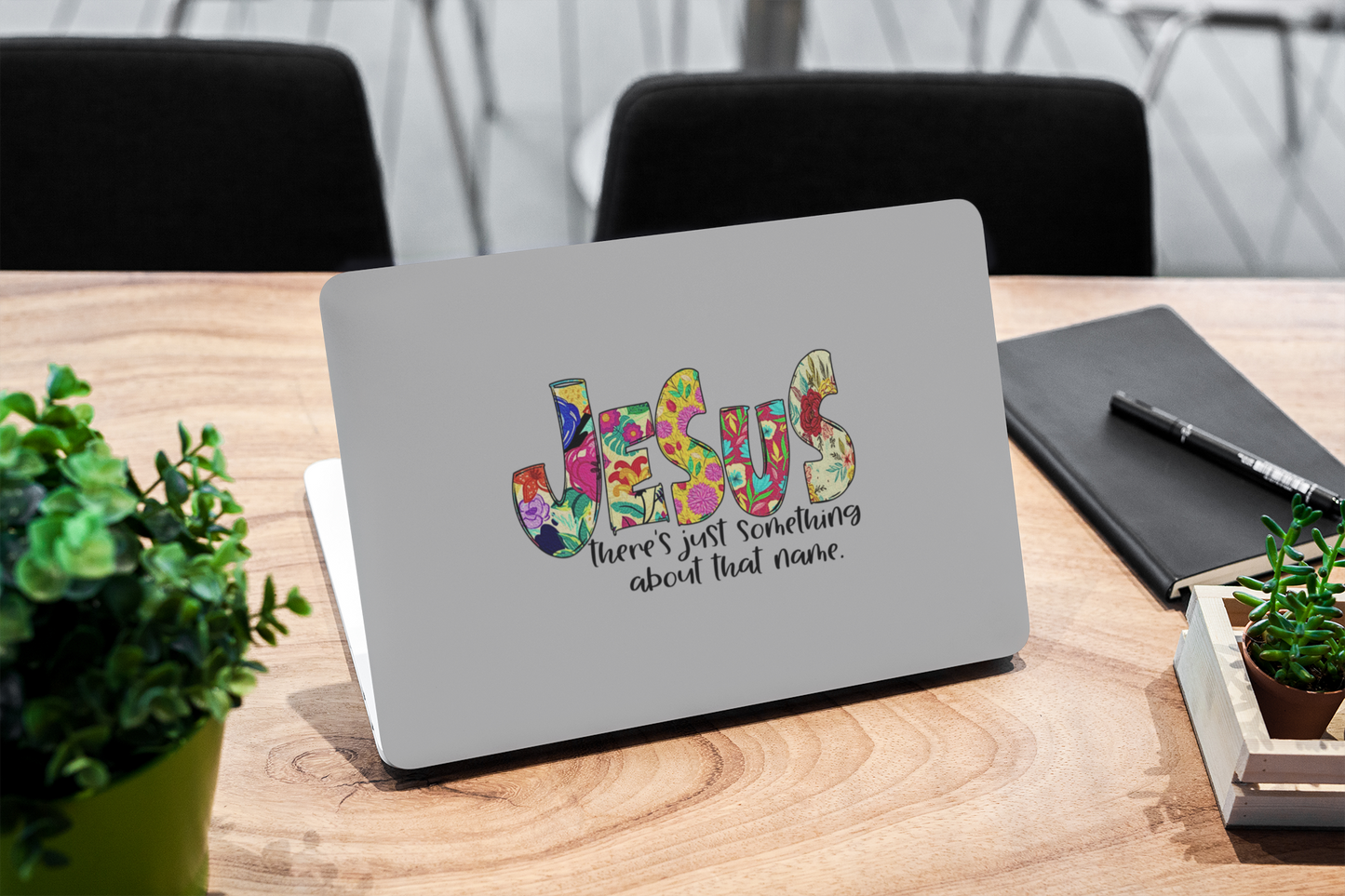 Floral 'Jesus There's Just Something About That Name' Matte MacBook Case