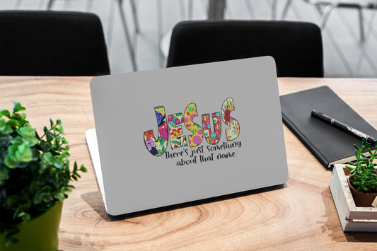 Floral 'Jesus There's Just Something About That Name' Matte MacBook Case