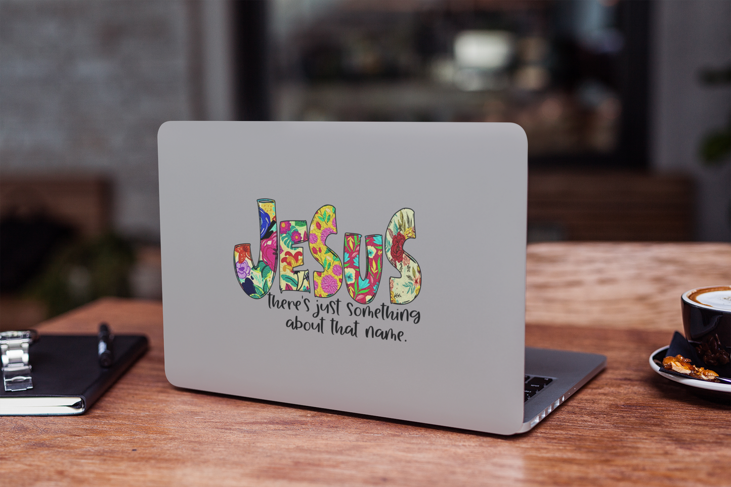 Floral 'Jesus There's Just Something About That Name' Matte MacBook Case