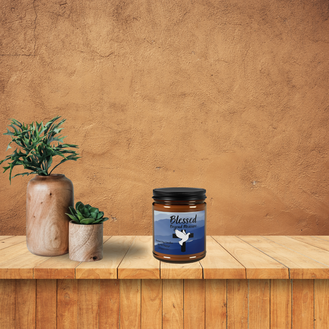 Blessed Beyond Measure Scented Soy Candle — Amber Jar
