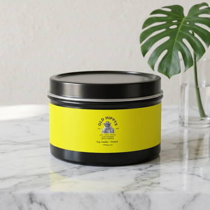 Scented Tin Candle — Bright Citrus Soy Candle from Old Hippys
