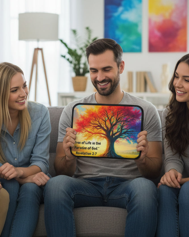 Tree of Life Christian Laptop Sleeve — Revelation 2:7 Inspirational Tech Case