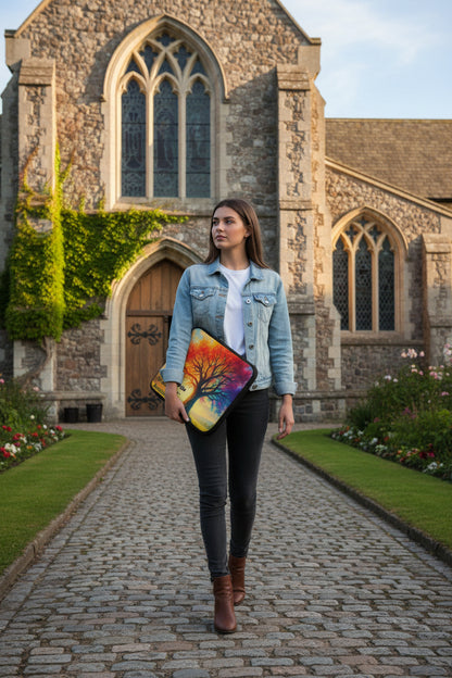 Tree of Life Christian Laptop Sleeve — Revelation 2:7 Inspirational Tech Case