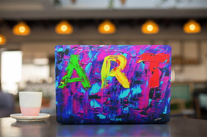 Abstract 'ART' Neon Paint Matte MacBook Case — Colorful Artist Laptop Cover