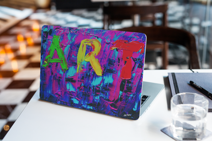 Abstract 'ART' Neon Paint Matte MacBook Case — Colorful Artist Laptop Cover