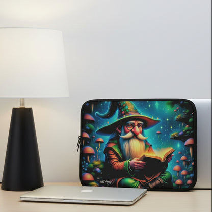 Whimsical Wizard Laptop Sleeve — Magical Mushroom Fantasy Sleeve