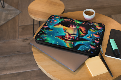 Whimsical Wizard Laptop Sleeve — Magical Mushroom Fantasy Sleeve
