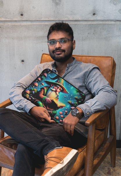 Whimsical Wizard Laptop Sleeve — Magical Mushroom Fantasy Sleeve