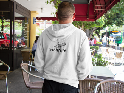 Jesus Is Lord Full-Zip Hoodie — John 3:16 Cross