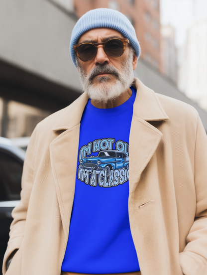Vintage Car Sweatshirt – "I'm Not Old, I'm Classic" Retro Classic Car Crewneck