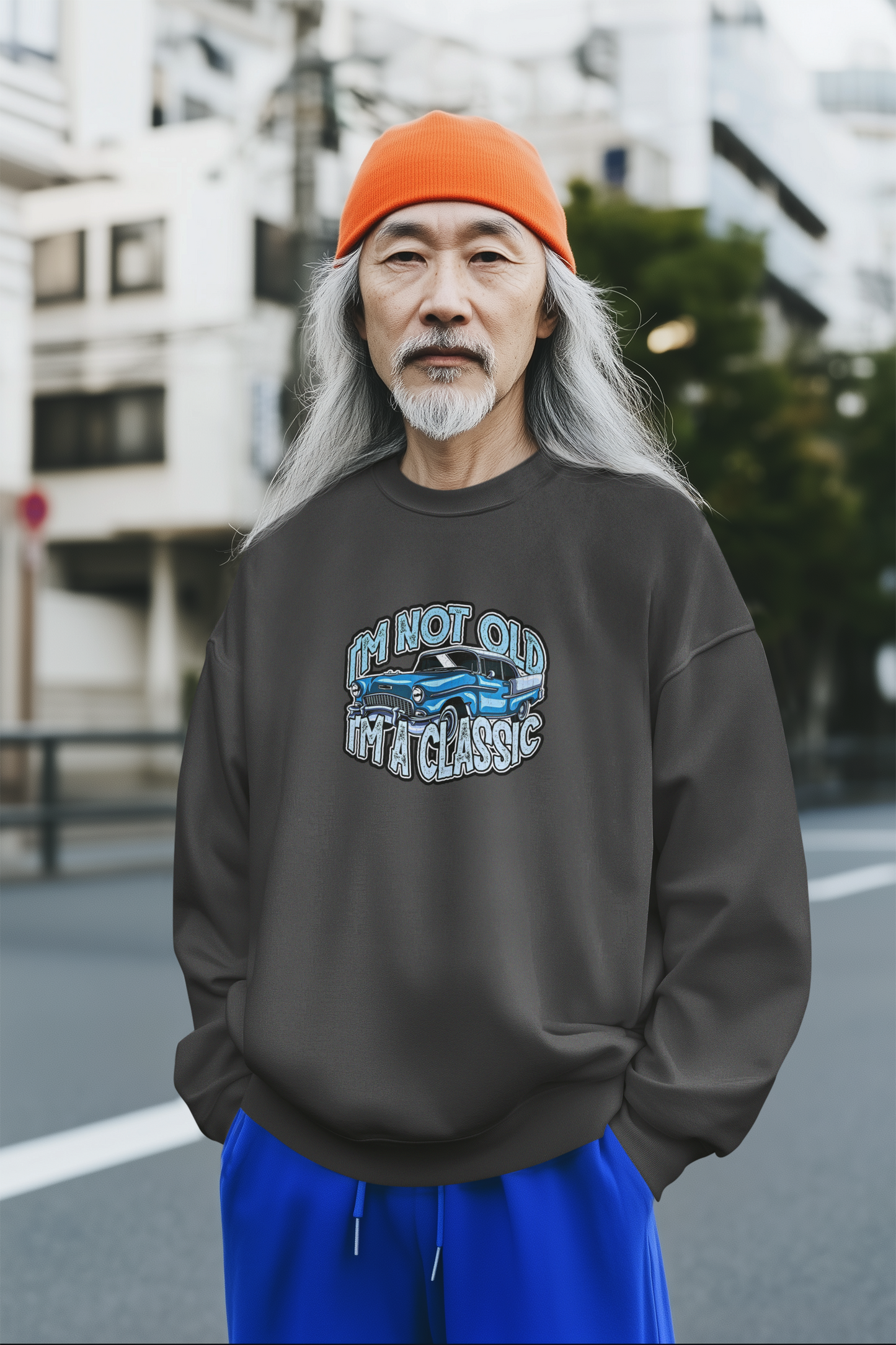 Vintage Car Sweatshirt – "I'm Not Old, I'm Classic" Retro Classic Car Crewneck