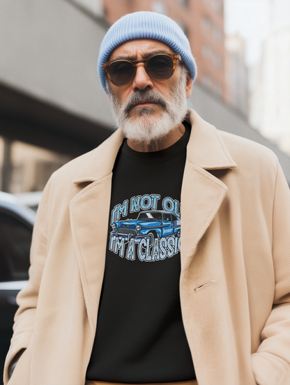 Vintage Car Sweatshirt – "I'm Not Old, I'm Classic" Retro Classic Car Crewneck