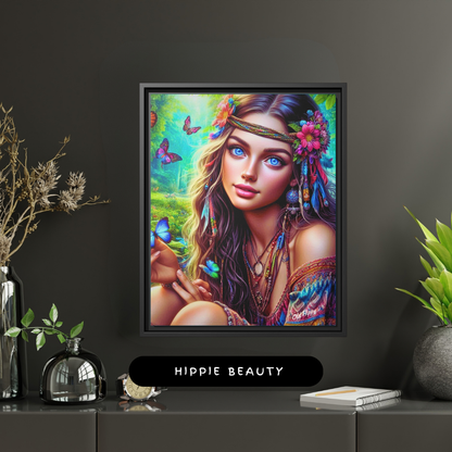 Hippie Beauty I Wood Framed Canvas