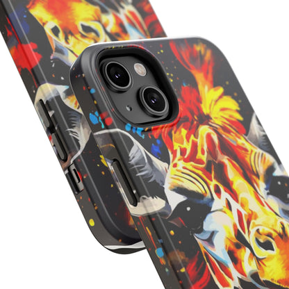 Funky Giraffe Art Impact-Resistant Phone Case —