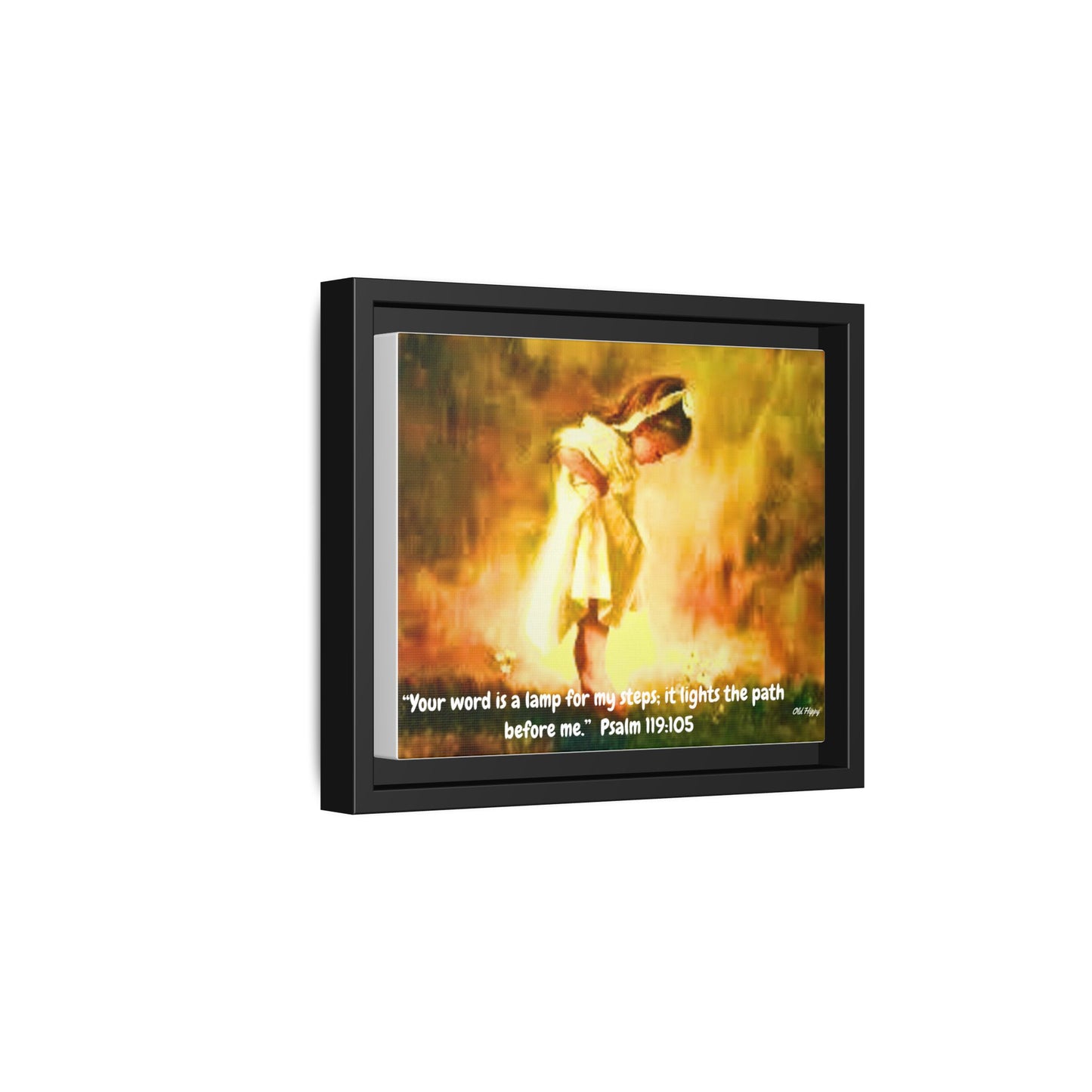 Guided by the Light of the Word of God Wood Framed Canvas